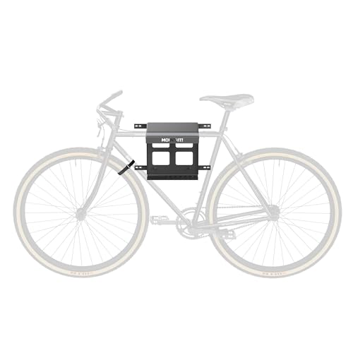Bike Wall Mount Rack with Shelf and Hooks (Black)