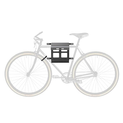Bike Wall Mount Rack with Shelf and Hooks (Black)