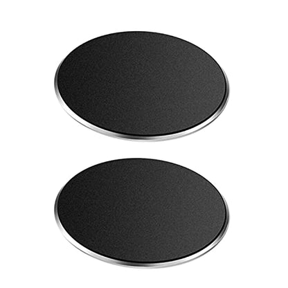 Replacement Metal Plates Set for Magnetic Car Phone Holders (Black / 2 Pack)