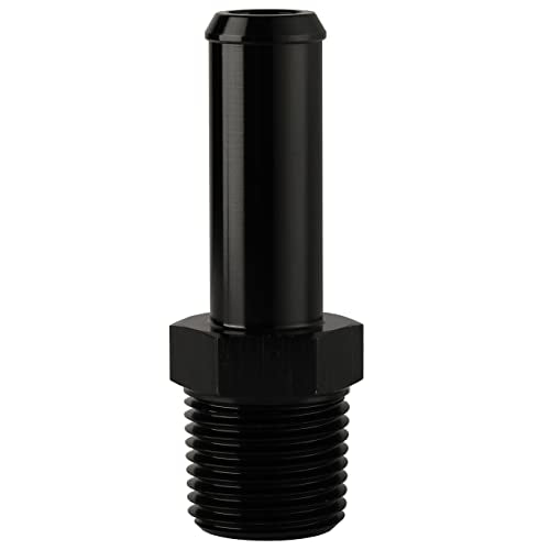 1 2 NPT Male to 5 (1/2 NPT to 5/8 Barb / Black - Straight)