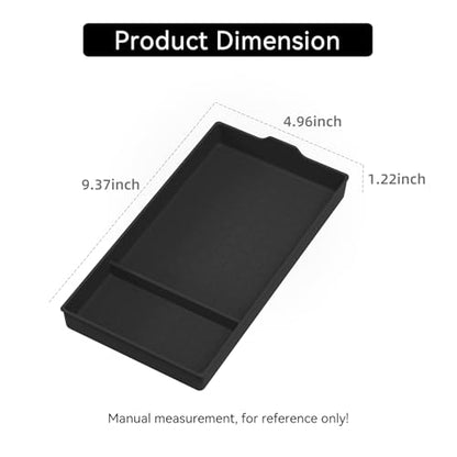 Center Console Bottom Organizer for Toyota RAV4 2026 Central Control Armrest Lower Storage Box Insert Tray Silicone Interior Auto Accessories Black (26RAV4 Low A-Tray)