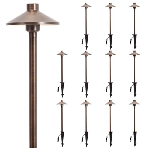 Solid Brass Low Voltage Landscape Pathway Lights