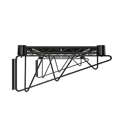 14" x 36" Black Epoxy Wire Wall Mount Shelf (Black / 14" x 36")