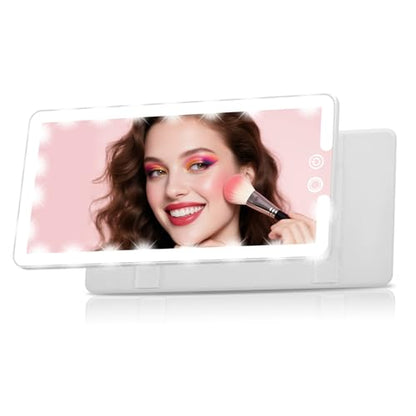 Car Visor Vanity Mirror with Light (White / (1pcs))