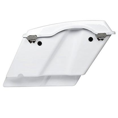 Motorcycle 5" Stretched Saddlebags Fit For Harley Touring 1993 (White / 5" Extended)