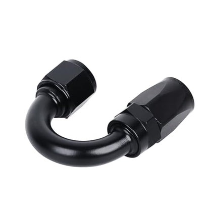 Swivel 10AN Fitting 180 Degree For CPE Braided Hose End Black 2Pcs (10AN 180° 2Pcs)