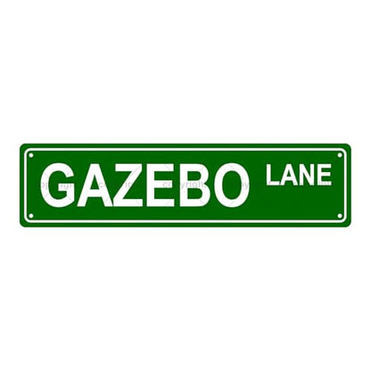 GAZEBO LANE SPACE Metal Tin Street Sign Bar Cafe Garage Cave Home Room Wall Bathroom Farmhouse Garden Porch Patio Decor (GAZEBO)