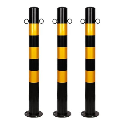 Safety Barrier Bollard for Driveways (Black (3pcs))