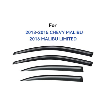 Window Visors Rain Guards for 2013 2014 2015 13 14 15 Chevy Malibu (2013-2015 Chevy Malibu)