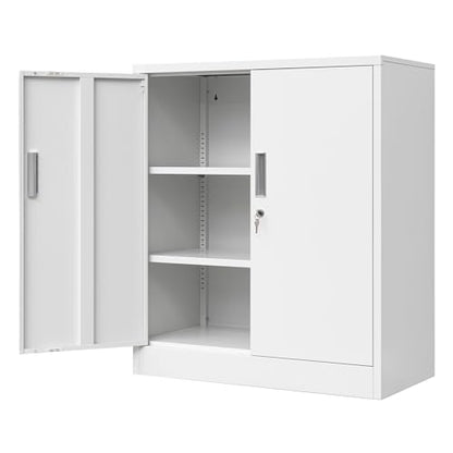 Metal Storage Cabinet (White / 36.2" H x 32" W x 16" D)