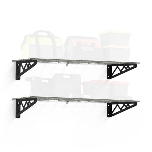 Steel Garage Wall Shelves 2 (12"x36" (2-Pack) / Hammertone)