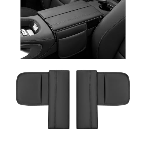 Leather Center Console Armrest Covers for 2020 (for 2020-2026 GLE-Black)
