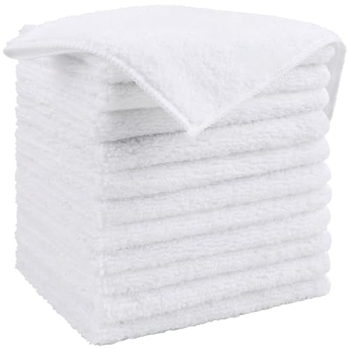 White Microfiber Cleaning Cloth (White)