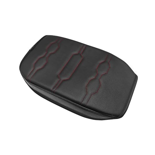 Armrest Cover for Ford Ranger 2024 (8) 24+ |Ranger| Black/Orange Stitching, Regular)