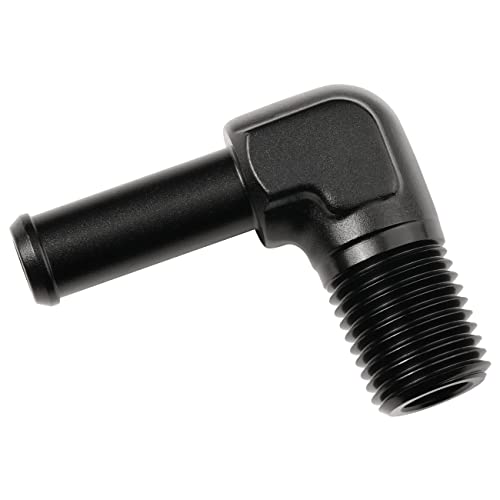 1 4 NPT Male to 3 (1/4 NPT to 3/8 Barb / Black - 90 Degree)
