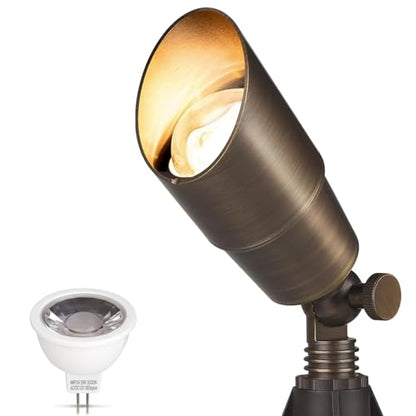 Solid Brass Outdoor Landscape Spotlights