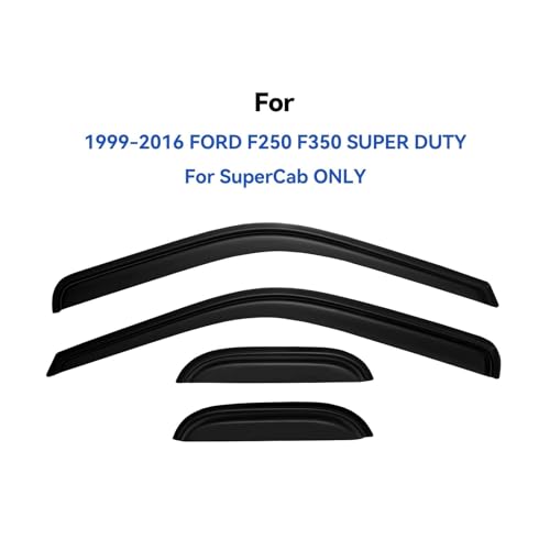 Window Visors Rain Guards for 1999 (1999-2016 F250-F450 supercab)