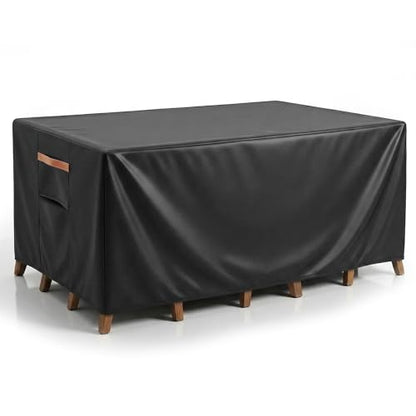 Outdoor Patio Furniture Cover Rectangular (Rectangle Cover-Black / 136 x 74 x 28 inches)
