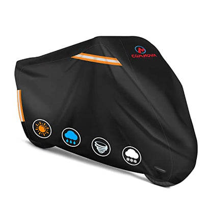 Comnova Motorcycle Cover 81 Inch (Premium - Black / 81 Inch)