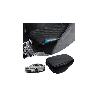 Center Console Cover for 2011 (2)11-23|Charger|Wavy,+Thick,+Pockets)