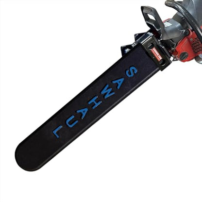 Snap Lok Universal Chainsaw Carrier Kit for Tractors and Skid Steers (Rotating - Tractors / 28 Inch Scabbard / Blue)