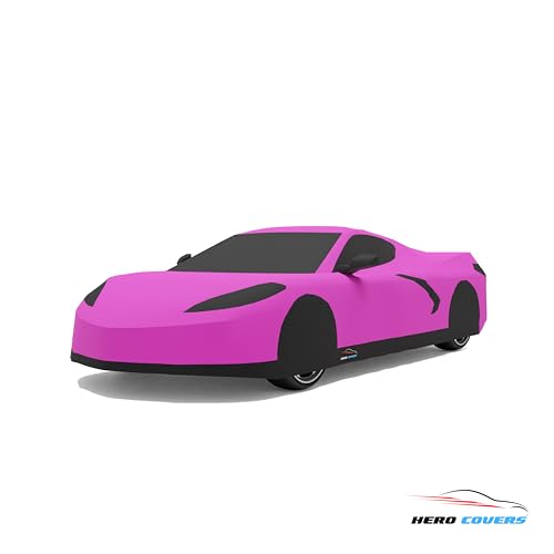 Car Cover I Fit for Corvette C8 I Indoor and Outdoor I Protection from Sun (Pink)