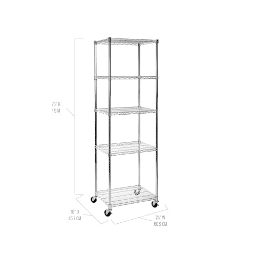 UltraDurable 5 (Steel / 5-Tier Shelving, 24" W x 18" D)