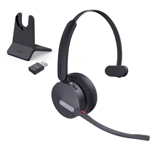WH64 Mono Hybrid Wireless Headset with Mic DECT Dongle & Bluetooth (WH64 Hy-Mono with Stand)