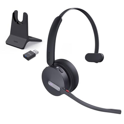 WH64 Mono Hybrid Wireless Headset with Mic DECT Dongle & Bluetooth (WH64 Hy-Mono with Stand)