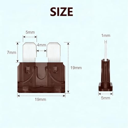 80Pcs) 7.5 Amp Standard Fuse, 7.5A Car Blade Fuses for Car/RV/Truck/SUV/Motorcycle/Boat (7.5A)