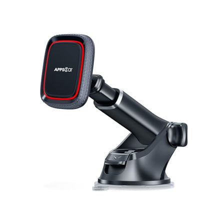 Magnetic Phone Mount for Car (Black-Red)