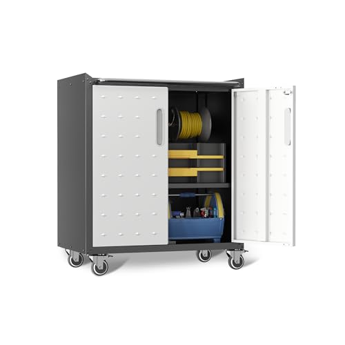 Garage Cabinets (Black/Grey / 2 Doors)