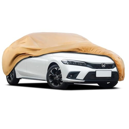 Heavy Duty Outdoor Car Cover Custom Fit for 2016 (Custom Fit Civic / brown)