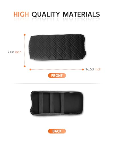 for 2025 2026 2027 GMC Terrain Center Console Cover Armrest Box Cover Terrain (GMC Terrain 2025+ Thickened Black Leather Square)