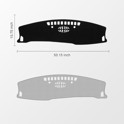 Black Dash Cover Compatible with Kia Seltos 2024 2025 2026 Dashboard Cover Accessories for Seltos Non (Seltos 24-26(Black))