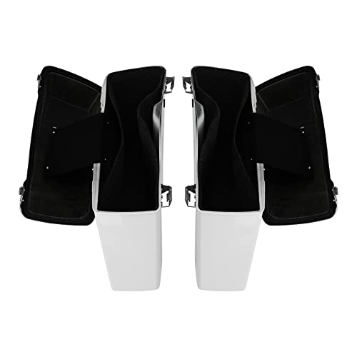 Motorcycle Saddlebags Hard Saddle Bags For Harley Touring 1993 (White / Standard)