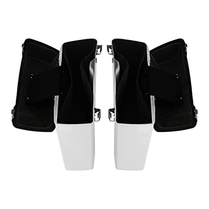 Motorcycle Saddlebags Hard Saddle Bags For Harley Touring 1993 (White / Standard)