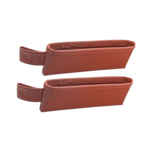 2PCS Car Seat Gap Filler Organizer (Brown)