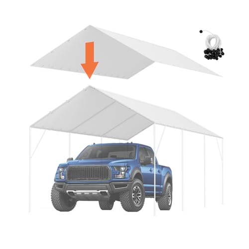10x20' Canopy Replacement Cover Heavy Duty (White / 10x20ft)