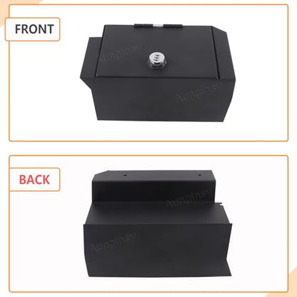 Car Center Console Lock Safe Box Armrest Storage Compatible with Toyota Tundra 2022 (Black)