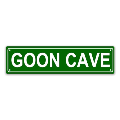 GOON CAVE SPACE Metal Tin Street Sign Bar Cafe Garage Cave Home Room Wall Bathroom Farmhouse Garden Porch Patio Decor (GOON CAVE)