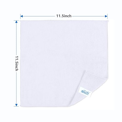 100PK Microfiber Cleaning Cloth (White)