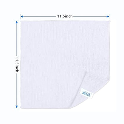 100PK Microfiber Cleaning Cloth (White)