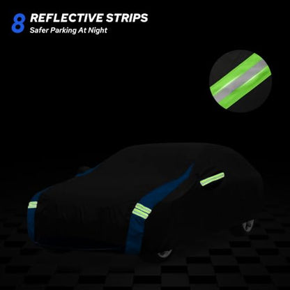 Car Cover Compatible with Tesla Model 3 (Black-Blue / Fit Tesla Model 3)