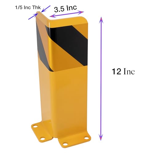 Heavy Duty Pallet Rack Post Protectors (Stripe 4 Pack)