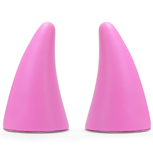 Car 3D Devil Horns Sticker (Fashion Pink)
