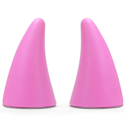 Car 3D Devil Horns Sticker (Fashion Pink)