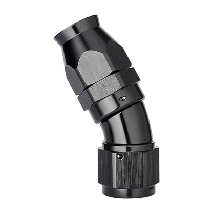 10AN 30 Degree PTFE One Piece Full Flow End Hose Fitting Aluminum Black (10AN / 30 Degree)