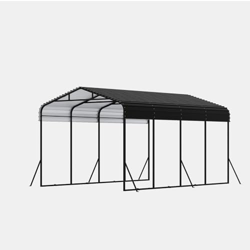 12x20 FT Metal Carport (Gray / 12x20FT)