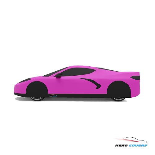 Car Cover I Fit for Corvette C8 I Indoor and Outdoor I Protection from Sun (Pink)